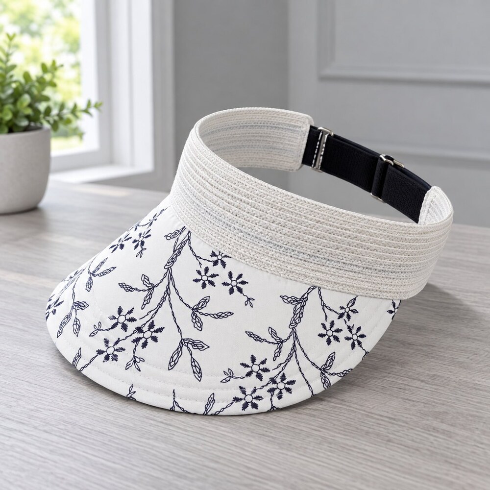 Dior White Floral Sun Visor - Picture 4 of 6